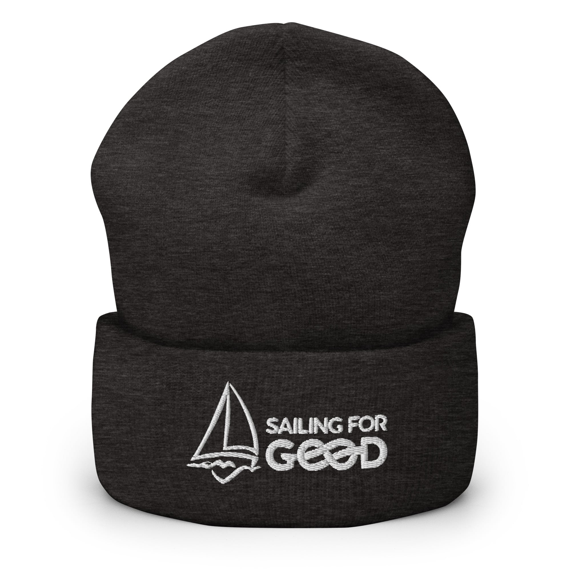 Embroidered Cuff-Beanie | Dark Colors w/ White Logo