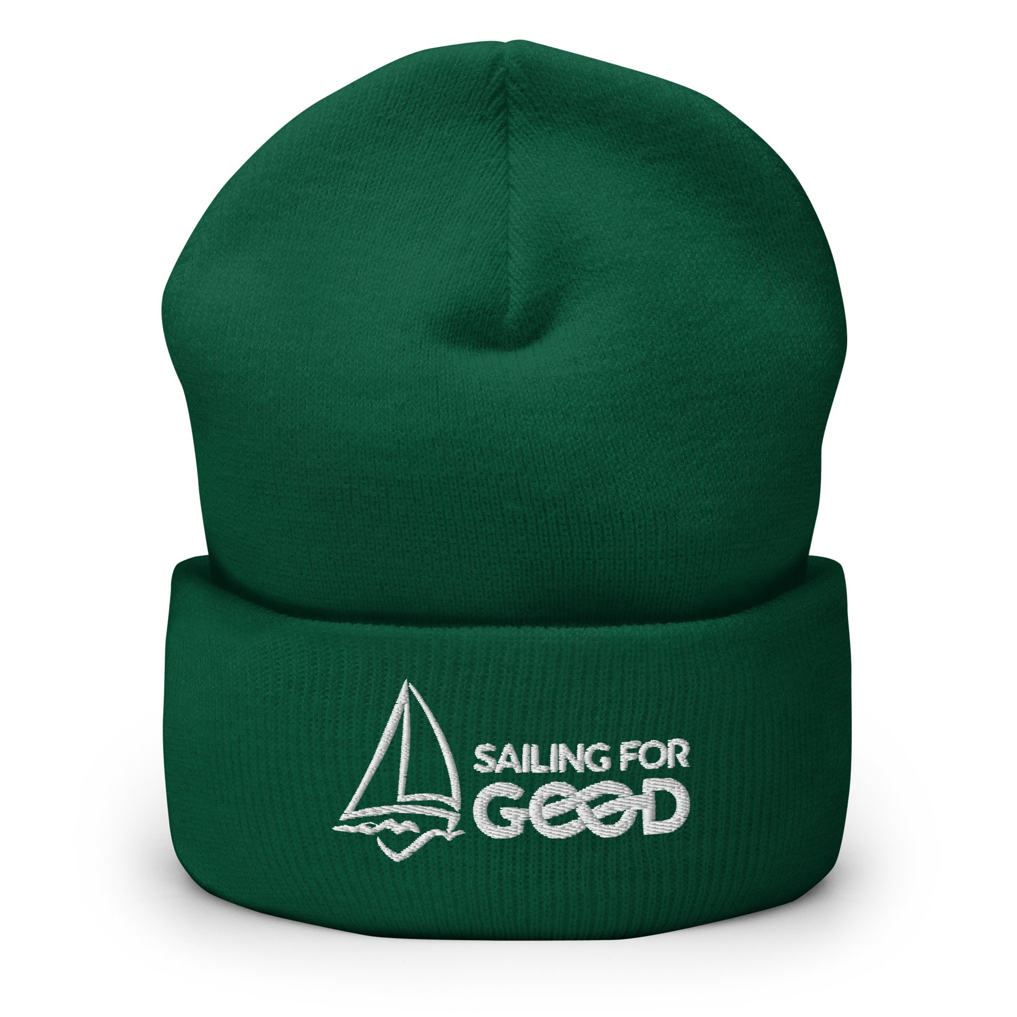 Embroidered Cuff-Beanie | Dark Colors w/ White Logo